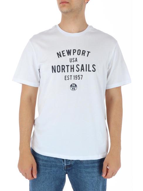 NORTH SAILS NEWPORT USA Koszulka bawełniana biały - Koszulki męskie