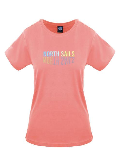 NORTH SAILS LOGO MIRROR Koszulka bawełniana róża - Koszulki i topy damskie