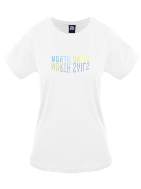 NORTH SAILS LOGO MIRROR Koszulka bawełniana biały - Koszulki i topy damskie
