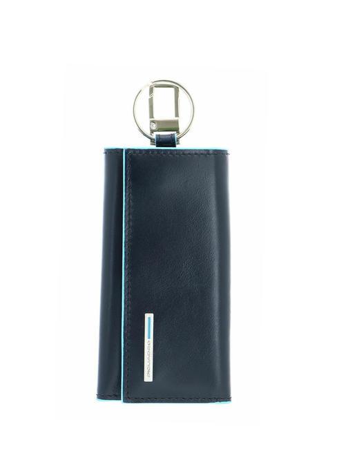 PIQUADRO BLUE SQUARE Etui na klucze skórzane  niebieski - Brelok