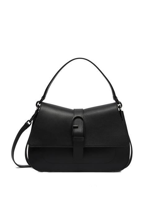 FURLA FLOW M Torebka skórzana Czarny - Torby damskie