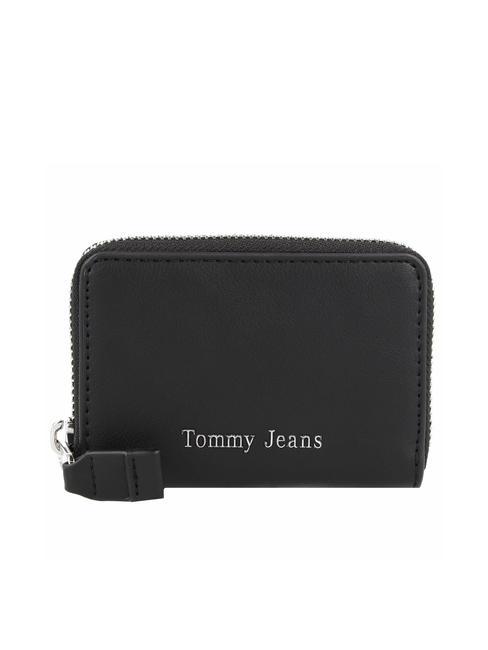 TOMMY HILFIGER TH J TOMMY MUST Mały portfel zapinany na zamek czarny - Portfele damskie