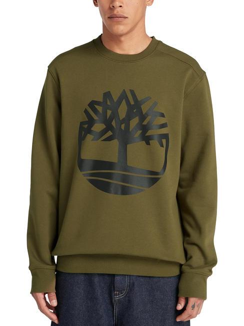 TIMBERLAND TREE LOGO Bluza z okrągłym dekoltem ciemna oliwka/czarny - Bluzy męskie