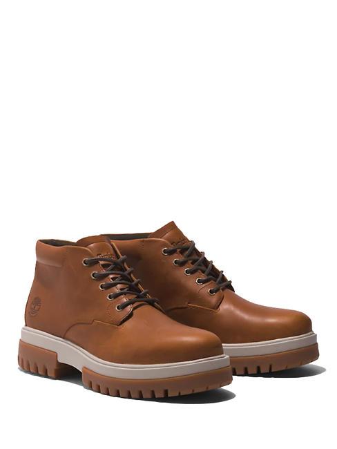 TIMBERLAND CHUKKA PREMIUM Skórzane botki sznurowane koniak - Buty męskie