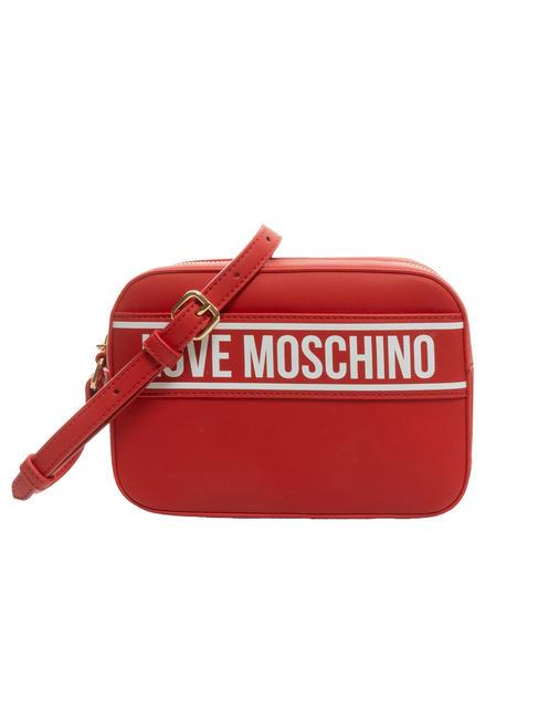 LOVE MOSCHINO PRINT BAG Torba na aparat na ramię czerwony - Torby damskie