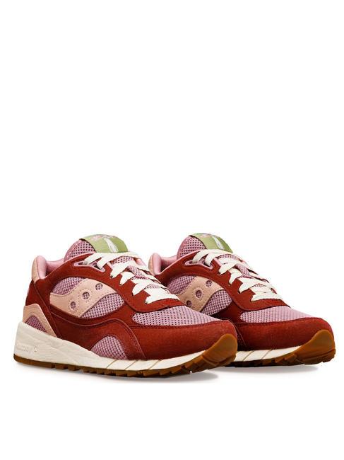 SAUCONY SHADOW 6000 Adidasy Burgundia - Buty uniseks