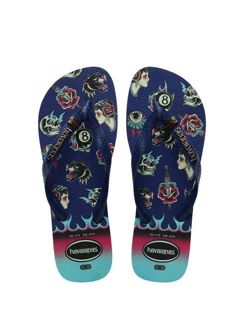 HAVAIANAS TOP TRIBO Klapki tradycyjny niebieski - Buty męskie