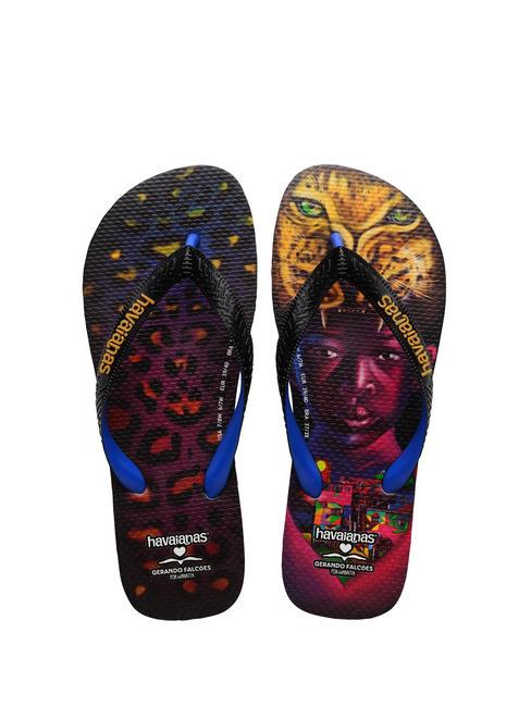HAVAIANAS GERANDO FALCOES Klapki gumowe CZARNY - Buty uniseks