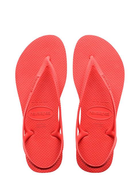 HAVAIANAS SUNNY II Klapki z paskami łosoś - Buty damskie