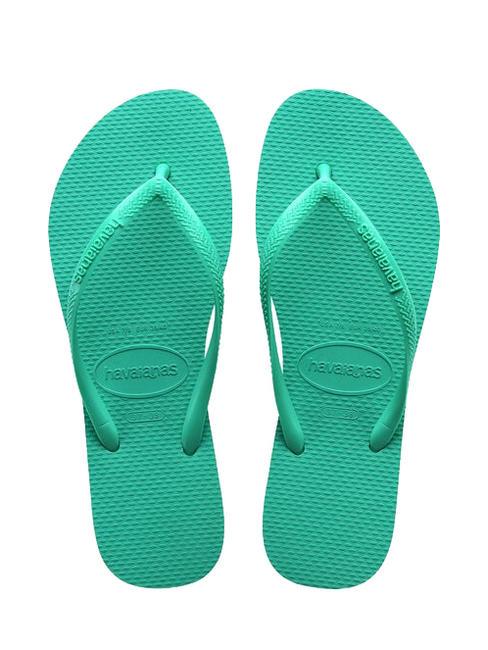 HAVAIANAS SLIM Klapki wirtualna zieleń - Buty damskie