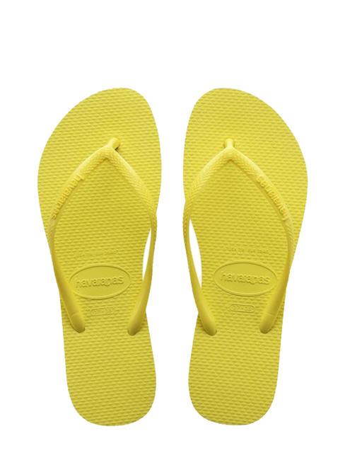 HAVAIANAS SLIM Klapki żółty piksel - Buty damskie