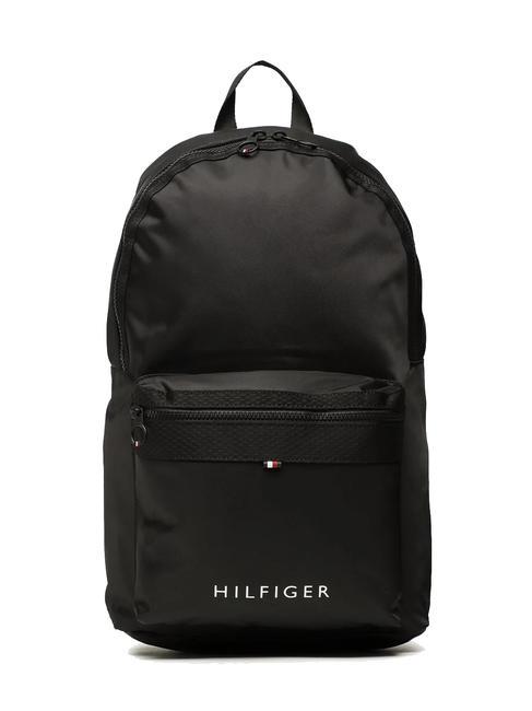 TOMMY HILFIGER SKYLINE Plecak z tkaniny technicznej czarny - Plecaki na laptopa do pracy