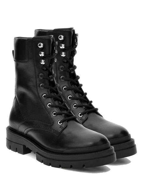GUESS OBETTER Niskie buty do kostki CZARNOBRĄZOWY - Buty damskie