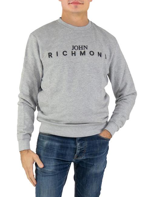 JOHN RICHMOND IMANOV Bluza z okrągłym dekoltem melon szary/b - Bluzy męskie