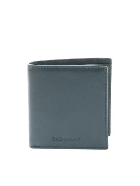 TRUSSARDI PARSEC Mały skórzany portfel północ - Portfele męskie