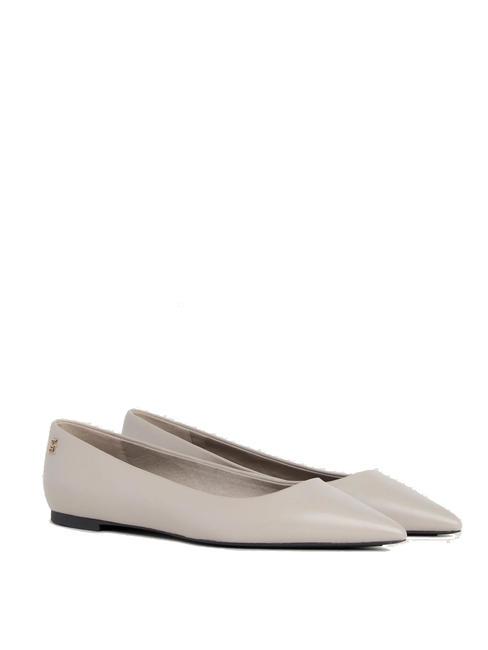 TOMMY HILFIGER ESSENTIAL POINTED Baleriny skórzane gładki szary - Buty damskie