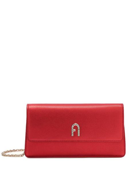 FURLA DIAMANTE Torebka trapezowa mini Wenecka czerwień - Torby damskie