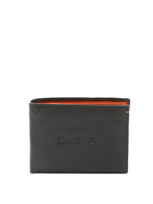 SPALDING NEW YORK COLOR WALLET Dwukolorowy portfel skórzany brązowy/pomarańczowy - Portfele męskie