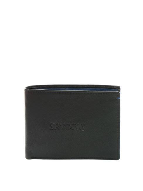 SPALDING NEW YORK COLOR WALLET Dwukolorowy portfel skórzany czarny/granatowy - Portfele męskie