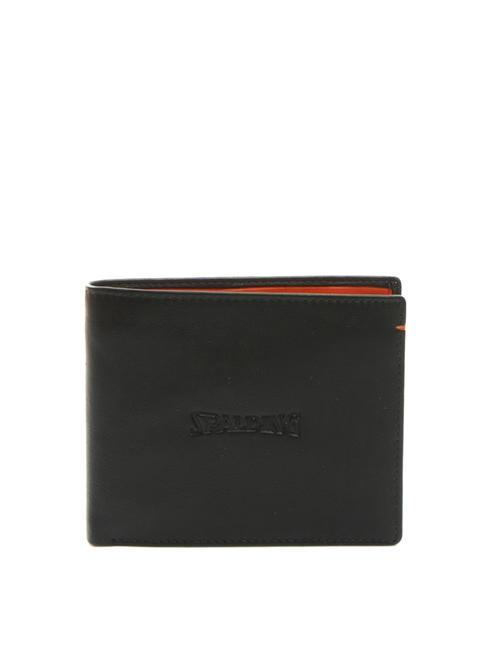 SPALDING COLOR WALLET Portfel skórzany brązowy/pomarańczowy - Portfele męskie