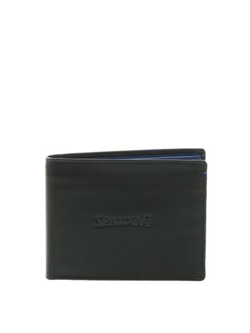 SPALDING COLOR WALLET Portfel skórzany z portmonetką czarny/granatowy - Portfele męskie