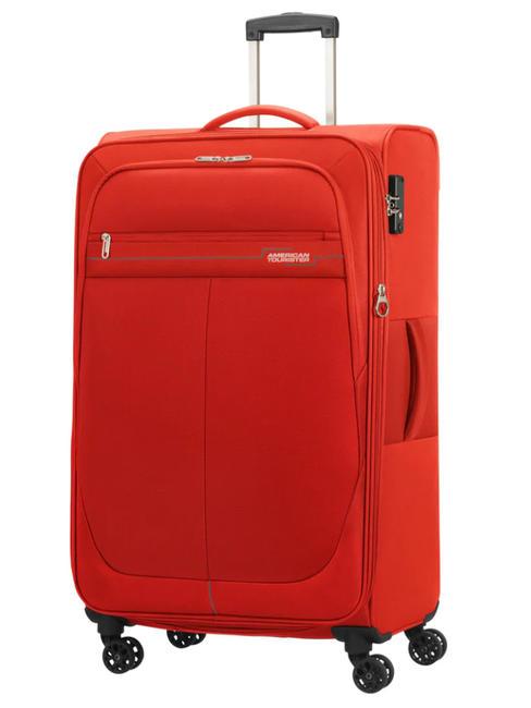 AMERICAN TOURISTER DEEP DIVE Duży, rozszerzalny wózek czerwony/szary - Wózki półsztywne
