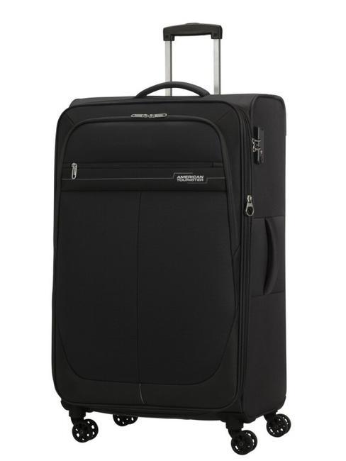 AMERICAN TOURISTER DEEP DIVE Duży, rozszerzalny wózek czarny/szary - Wózki półsztywne