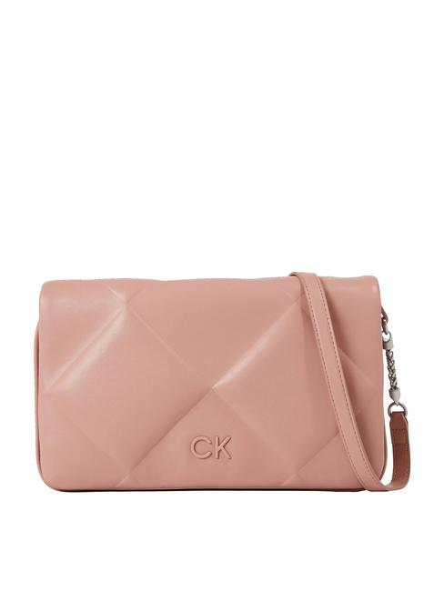 CALVIN KLEIN RE-LOCK QUILT Torba na ramię róża popielata - Torby damskie
