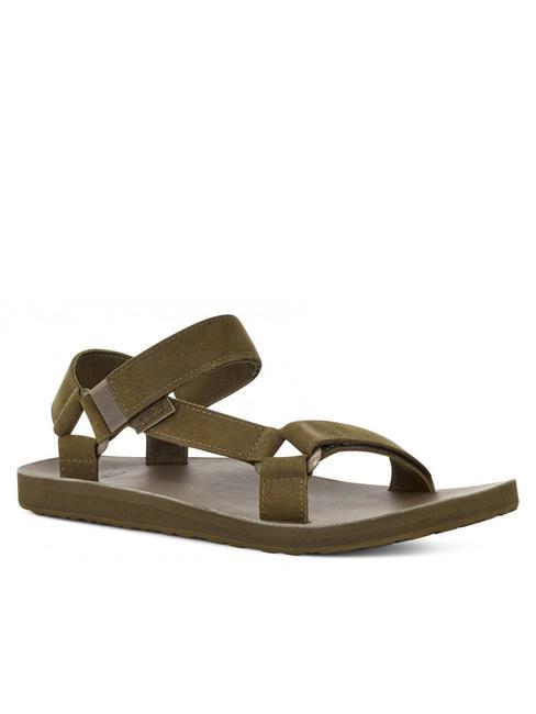 TEVA ORIGINAL UNIVERSAL FULL GRAIN Sandały oliwkowo-zielony - Buty męskie