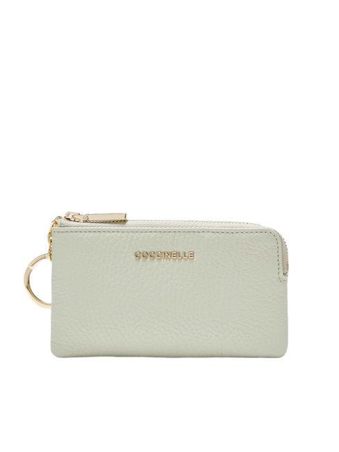COCCINELLE METALLIC SOFT Saszetka na monety seledynowo-zielony - Portfele damskie