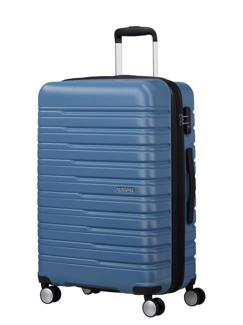AMERICAN TOURISTER FLASHLINE Średni wózek rozszerzalny korona niebieska - Wózki twarde