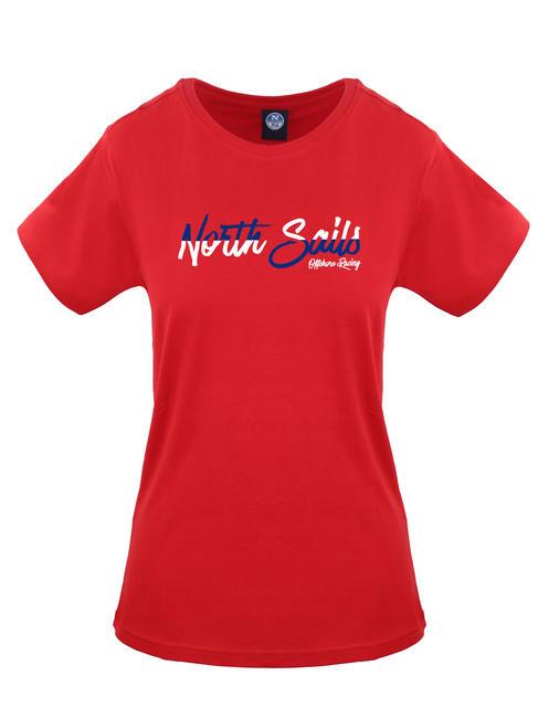 NORTH SAILS N|S OFFSHORE RACING Koszulka bawełniana czerwony - Koszulki i topy damskie