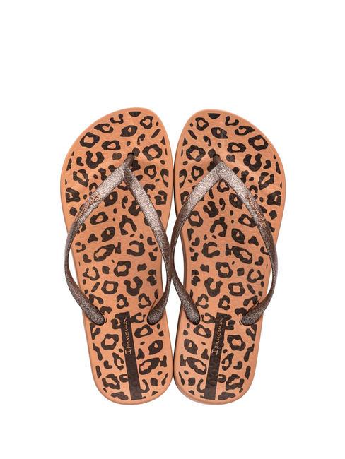 IPANEMA CONNECT FEM Klapki gumowe brązowy/brokat - Buty damskie