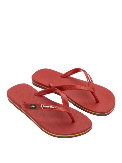 IPANEMA CLAS BRASIL II AD  Klapki czerwony/czerwony - Buty męskie