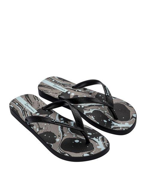 IPANEMA SUMMER III  Klapki czarny/czarny/zielony - Buty męskie