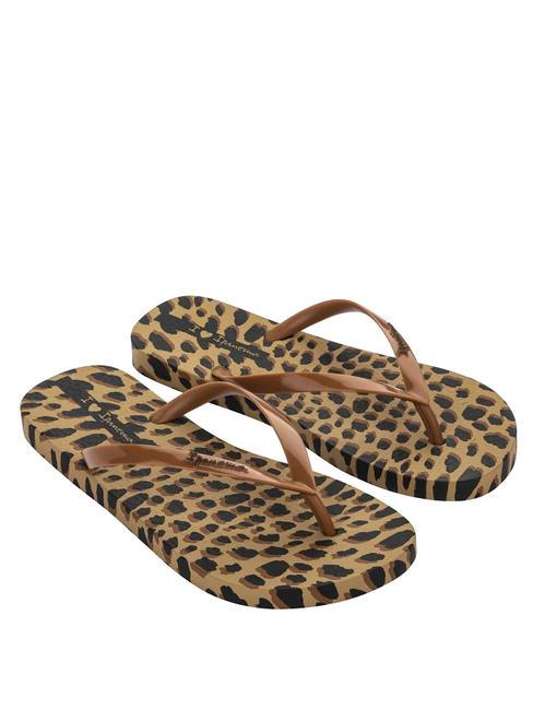 IPANEMA ANIMALE PRINT II  Klapki z nadrukiem beżowy/brązowy - Buty damskie