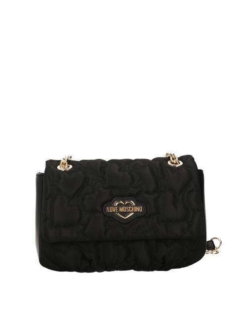 LOVE MOSCHINO PUFFY HEART  Torba na ramię / torba crossbody Czarny - Torby damskie
