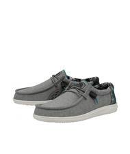 HEY DUDE WALLY H2O Buty mokasynowe z elastycznej tkaniny grafit - Buty męskie - 1