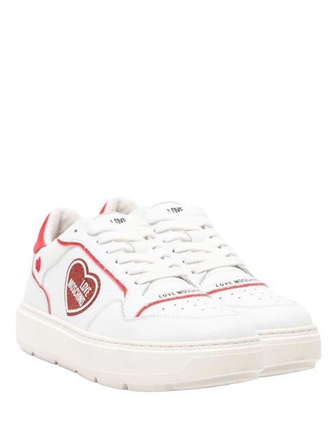 LOVE MOSCHINO BOLD 40 MIX Adidasy biały/czerwony - Buty damskie