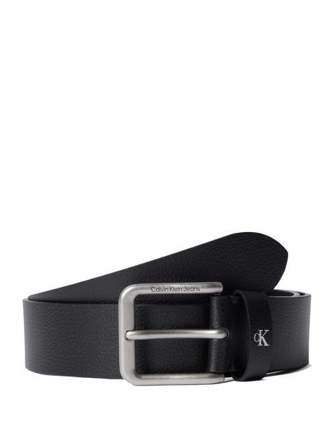 CALVIN KLEIN ROUNDED CLASSIC Pasek skórzany czarny - Paski
