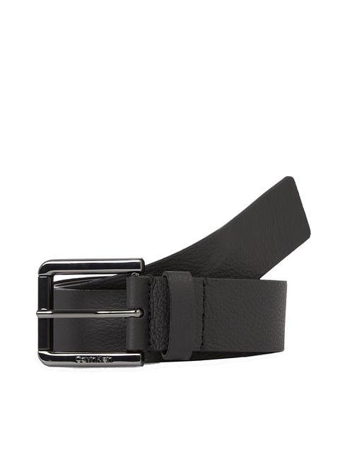 CALVIN KLEIN INLAY Pasek skórzany czarny - Paski
