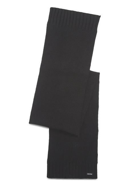 CALVIN KLEIN ELEVATED RIB Szalik czarny - Szaliki