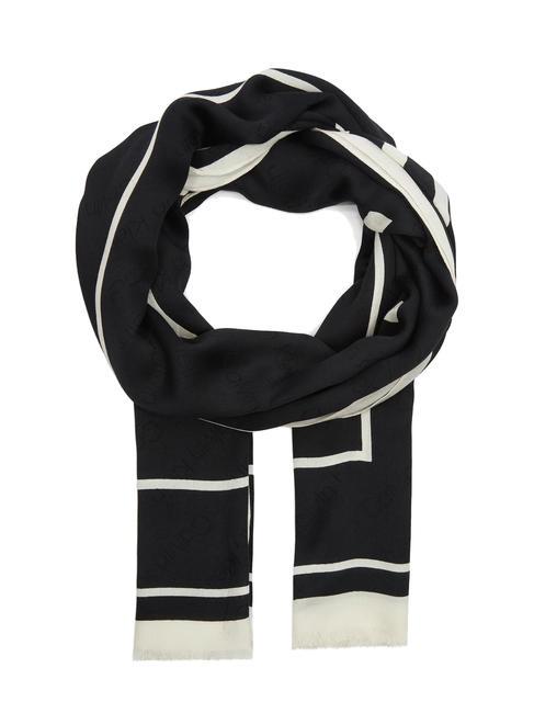 CALVIN KLEIN LOGO JQ PRINT Szalik ck czarno/biały - Szaliki