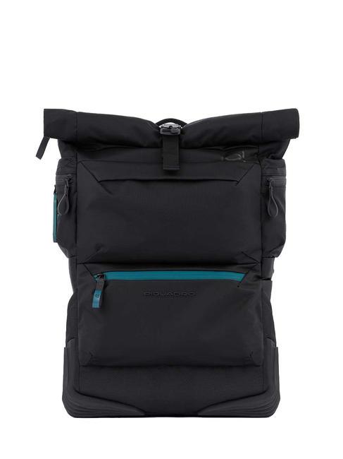 PIQUADRO CORNER 2.0 Plecak na laptopa 15,6" z pokrowcem przeciwdeszczowym Czarny - Plecaki na laptopa do pracy