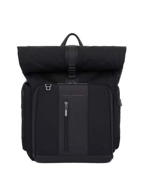 PIQUADRO BRIEF 2 Plecak Roll-Up, uchwyt na laptopa 15,6" Czarny - Plecaki na laptopa do pracy