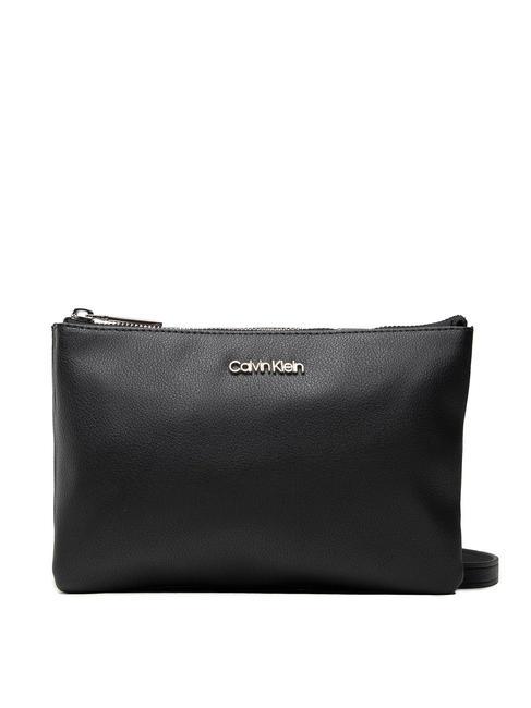 CALVIN KLEIN CK MUST EW DOUBLE Mała torba na ramię czarny - Torby damskie