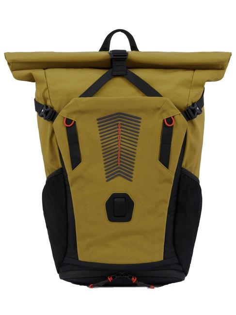 PIQUADRO INIA Plecak RollTop na laptopa 15,6" żółty - Plecaki na laptopa do pracy