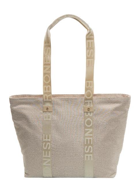 BORBONESE SHOPPER MEDIUM ECO LINE Torba na ramię piasek - Torby damskie