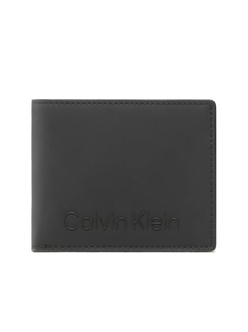 CALVIN KLEIN RUBBERIZED Portfel z portmonetką czarny - Portfele męskie