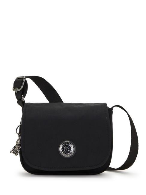 KIPLING LOREEN MINI Mała torebka z klapką na ramię nieskończona czerń - Torby damskie